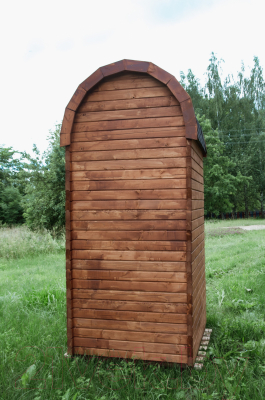 Дачный туалет КомфортПром Деревянный из лунного паза 1040х1200мм / 101223397