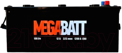 Автомобильный аккумулятор Mega Batt 1200A CCA L+ конус / 6СТ-190 NR (190 А/ч)
