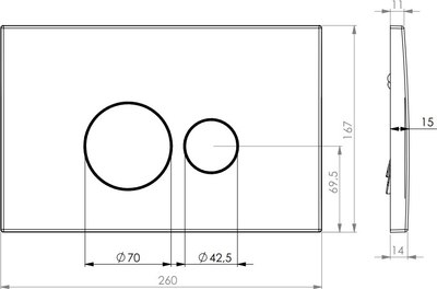 Кнопка для инсталляции D&K Venice DB1029016 (белый)