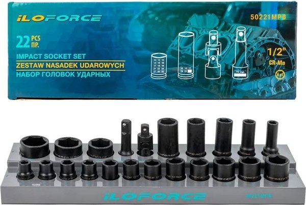 Набор головок слесарных ILOforce IF-50221MPB