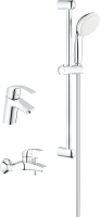 Комплект смесителей GROHE Eurosmart 33265002 + 33300002 + 27853001 - 