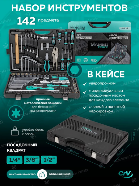 Универсальный набор инструментов MAMEDFORCE MF-41421-5 (57363)