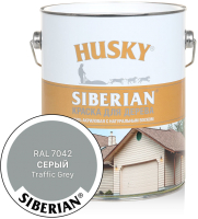 Краска Husky Siberian Акриловая для дерева (2.7л, серый RAL 7042) - 