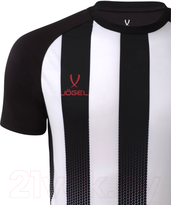 Футболка игровая футбольная Jogel Camp Striped Jersey JC1ST0121.00 (L, белый/черный)