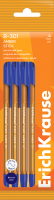 Набор шариковых ручек Erich Krause R-301 Stick Amber / 60997 (4шт, синий) - 