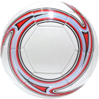 Футбольный мяч No Brand МБ-4788 (белый/красный) - 