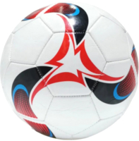 Футбольный мяч No Brand МБ-4789 (белый/черный/красный) - 