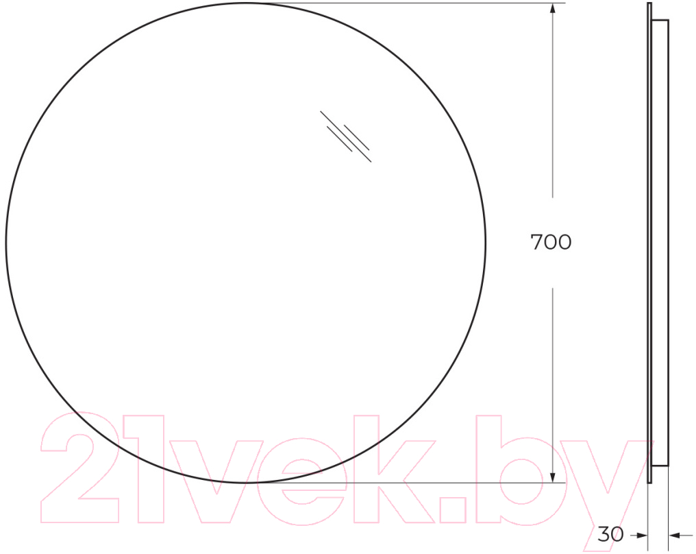 Зеркало BelBagno SPC-INT-700-LED