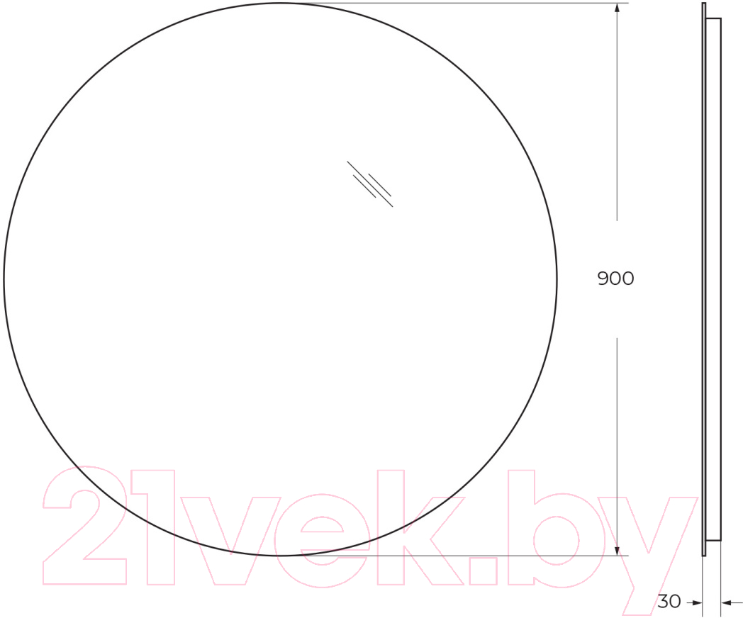 Зеркало BelBagno SPC-INT-900-LED