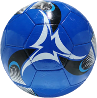 Футбольный мяч No Brand МБ-4791 (синий/черный/белый) - 