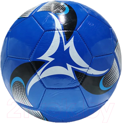 Футбольный мяч No Brand МБ-4791 (синий/черный/белый)