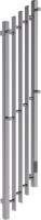 Полотенцесушитель электрический Маргроид Ferrum Inaro Cascade СНШ Профильный 120x5 (графит, таймер справа) - 