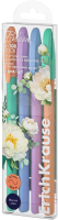 Набор шариковых ручек Erich Krause U-108 Stick Pastel Bloom / 61272 (4шт, синий) - 