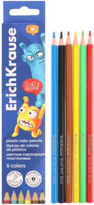 Набор цветных карандашей Erich Krause Jolly Friends / 61797 (6цв)