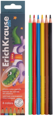 Набор цветных карандашей Erich Krause Kids Space Animals / 61781 (6цв)