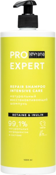 Шампунь для волос Levrana Pro Expert Натуральный восстанавливающий (1л)