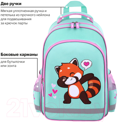 Школьный рюкзак Пифагор School. Red Panda / 272083