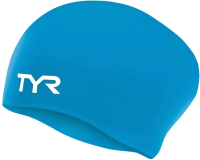 Шапочка для плавания TYR Long Hair Wrinkle-Free Silicone Cap / LCSL-360 (голубой) - 