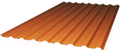 Монолитный поликарбонат Borrex Трапеция 2000x1050x0.8мм МП-20 (бронзовый)