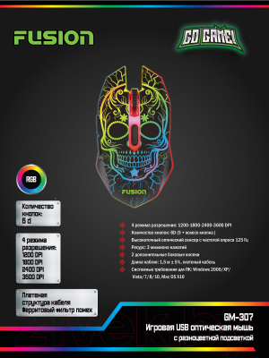 Мышь FUSION Electronics GM-307