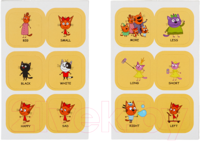 Развивающая игра Origami Три кота Учим английский+домино+мемо / 08158