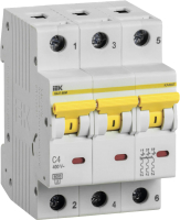 

Выключатель автоматический, ВА47-60M 3Р 4А 6кА С / MVA31-3-004-C