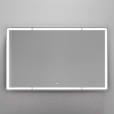 Шкаф с зеркалом для ванной Sancos Mirror MI120EG (с LED подсветкой, дуб галифакс натуральный)