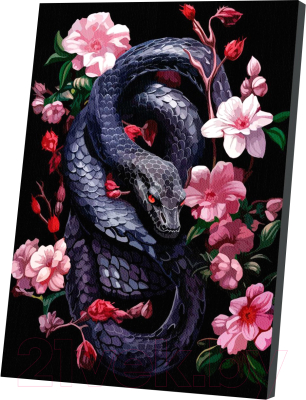 Картина по номерам Школа талантов Цветы со змеей / 10287911