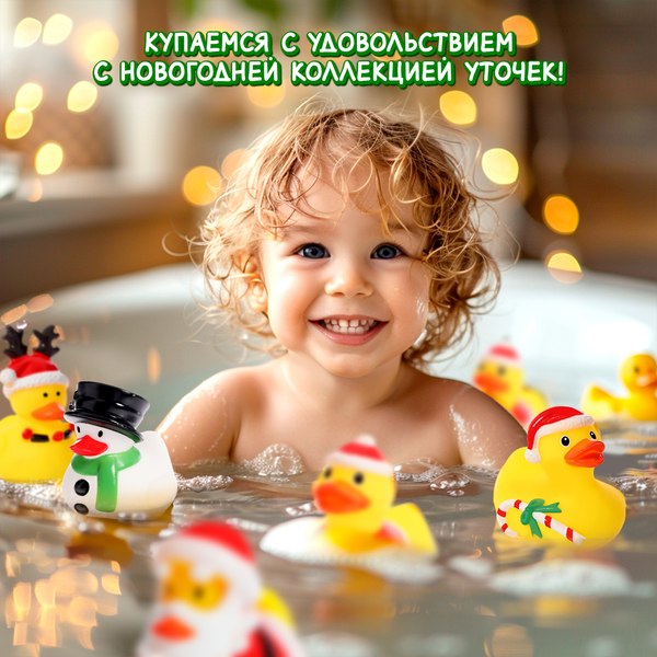 Набор игрушек для ванной Крошка Я Новогодние утята / 10337508