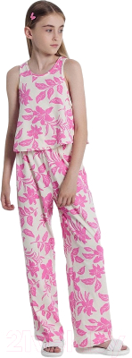 Комплект детской одежды Mark Formelle 397723 (р.146-72, цветы на молочном-1)