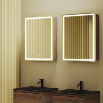 Шкаф с зеркалом для ванной Sancos Mirror MI60ECH   (с LED подсветкой)