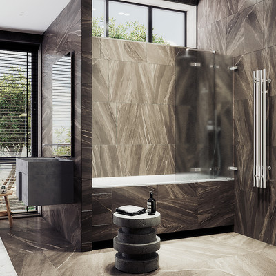 Стеклянная шторка для ванны MaybahGlass MGV-581-4