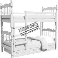 Каркас кровати Bravo Мебель Соня 80x187 (белый античный) - 