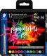 Набор капиллярных ручек Staedtler Pigment Brush. Basic Colours / 371 C12-1 (12цв) - 