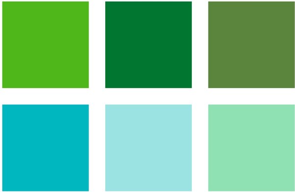 Набор капиллярных ручек Staedtler Pigment Brush. Greens&Turquoises / 371 C6-3 (6цв)