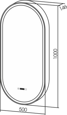 Шкаф с зеркалом для ванной Abber Kontur AG6339SWHB