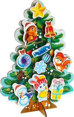 

Развивающий игровой набор, Липучки. Новый год! Наряди елочку / 4276003