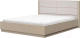 Каркас кровати Bravo Мебель Вива 160x200 без металлокаркаса (латте/мокко глянец) - 