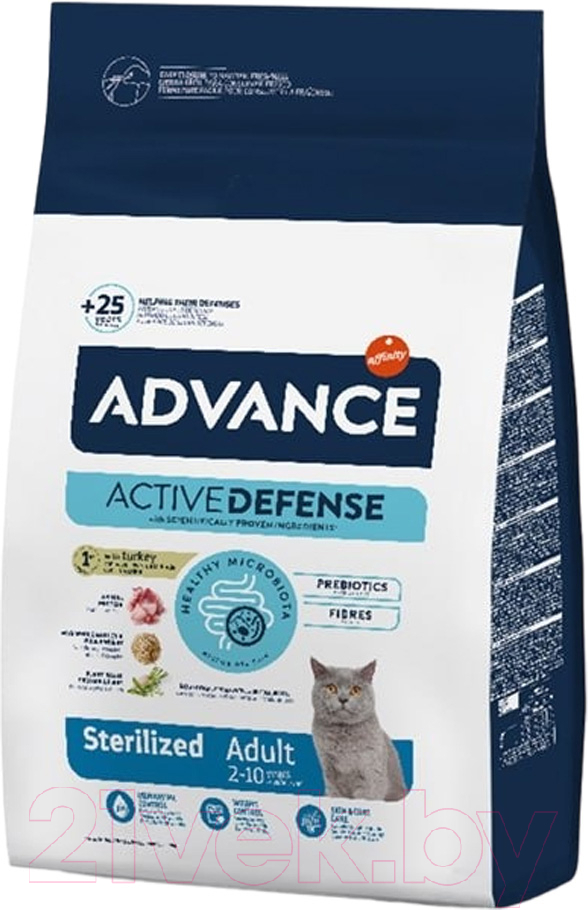 Сухой корм для кошек Advance Sterilized с индейкой