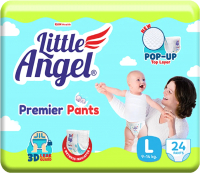 Подгузники-трусики детские Little Angel Baby Diaper Pants Premier Large (24шт) - 