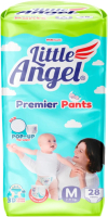 Подгузники-трусики детские Little Angel Baby Diaper Pants Premier Medium (28шт) - 