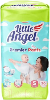 Подгузники-трусики детские Little Angel Baby Diaper Pants Premier Small (36шт)