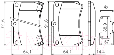 

Тормозные колодки Bosch, 0986461141