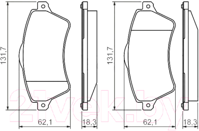 

Тормозные колодки Bosch, 0986424721