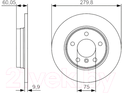 

Тормозной диск Bosch, 0986479S34