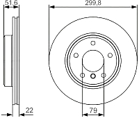 Тормозной диск Bosch 0986479S32 - 