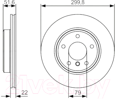 

Тормозной диск Bosch, 0986479S32
