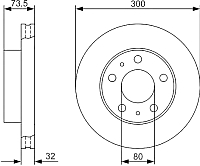 Тормозной диск Bosch 0986479315 - 