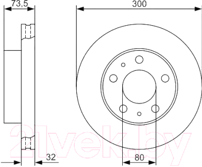 Тормозной диск Bosch 0986479315