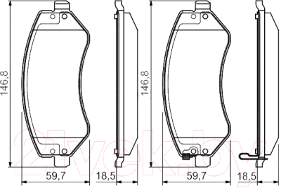 

Тормозные колодки Bosch, 0986495117